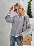 Round Neck Fringed Sweater