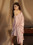 FASHION SATIN LACE SUSPENDER NIGHTGOWN SUIT
