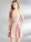 SLEEVELESS SUSPENDER VEST DRESS