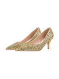 THIN HIGH-HEELED POINTED SEQUINED SHOES