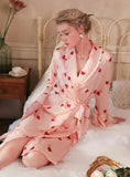 FASHION HEART SATIN HOUSEWEAR BRIDESMAID NIGHTGOWN