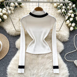 Warm Bold Red Ribbed Sweater