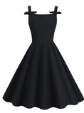 Sleeveless bow suspender dress