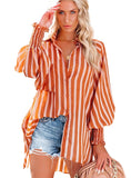 Wonderful Striped Sexy Fashion Shirt Top