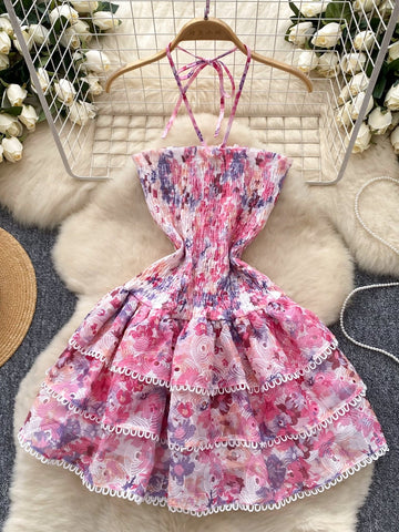 Tantalizing Summer Floral Tiered Ruffle Dress