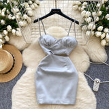 Crystal Flattering Cutouts Satin Bodycon Dress