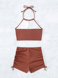 Solid Color Sling Halter Bikini