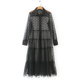 Lace Cover Up Sheer Summer Transparent See Through Polka Dot