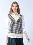 CLASSY LOOSE RETRO PLUS SIZE SWEATER VEST