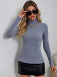 FASHION HIGH ELASTIC SLIM HIGH NECK SWEATER