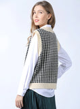 CLASSY LOOSE RETRO PLUS SIZE SWEATER VEST