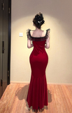 Stylish Sleeveless Dress with Floral Lace and High - Slit