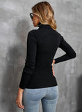 FASHION HIGH ELASTIC SLIM HIGH NECK SWEATER