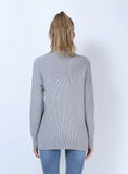 CLASSY ROUND NECK SOLID COLOR LONG SLEEVE SLIM SWEATER