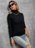 FASHION HIGH ELASTIC SLIM HIGH NECK SWEATER