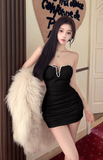 Stylish Shiny Embellished White Bodycon Party Dress