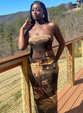 New Sexy Tube Top Print Dress
