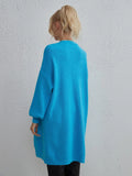 FASHION SOLID COLOR MEDIUM AND LARGE CARDIGAN SWEATER