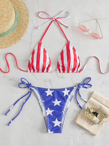 SEXY STRIPE TWO PIECE BIKINI