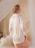 FASHION SHIRT ICE SILK SHIRT NIGHTDRESS