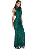 SEXY RETRO GREEN SEQUINED DRESS