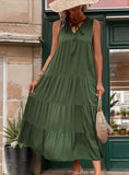 SLEEVELESS VEST LOOSE LONG DRESS