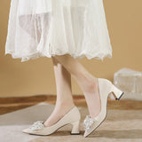 POINTED PLATFORM HEELS CRYSTAL SHOES
