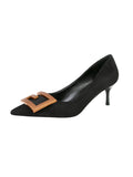 HEEL SUEDE POINTED HIGH-HEELED SHOES