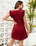HOLIDAY SLEEVELESS LOOSE ROUND NECK DRESS