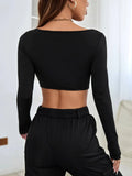 CASUAL KNITTED LONG SLEEVE T-SHIRT TOP