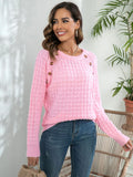 CLASSY LONG SLEEVE KNITTED PULLOVER SWEATER