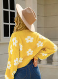 Women Short Flower Sweater