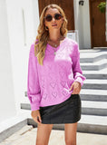 STYLISH V-NECK PULLOVER LOVE KNITTED SWEATER