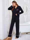 FASHION LONG SLEEVE PAJAMAS SUIT
