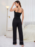 FASHION SUMMER SOLID COLOR SUSPENDER TROUSERS CASUAL SUIT
