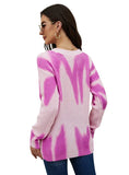 FASHION PRINTING LONG-SLEEVED ROUND NECK LOOSE SWEATER