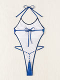 SEXY BACKLESS JEWELRY ONE-PIECE BIKINI