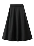 Acetic Acid Silk Satin High Waist Skirt
