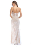 NIGHTCLUB V-NECK SLING SPLIT WHITE LACE DRESS