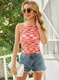FASHION SHORT ROUND NECK SWEATER VEST