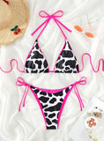 SEXY COW PRINTED TWO PIECE BIKINI