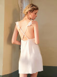 FASHION SLING OPEN-BACK ICE SILK PAJAMAS