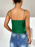 SEXY V-NECK SHORT SATIN VEST