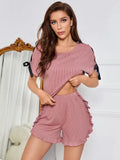 FASHION SHORT-SLEEVED SHORTS THREAD SUIT