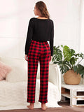 FASHION EXPOSED NAVEL LONG-SLEEVED TROUSERS CASUAL PAJAMAS