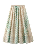 HEAVY INDUSTRY EMBROIDERY FLOWER GAUZE SKIRT