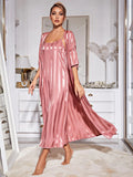 FASHION SLING LONG-SLEEVED NIGHTGOWN SUIT