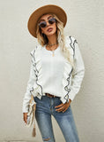 FASHION WOODEN EAR PLUS SIZE SWEATER