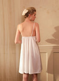 FASHION SATIN ICE SILK SUSPENDER NIGHTDRESS