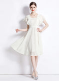 SUMMER FLYING SLEEVES LACE DRESS